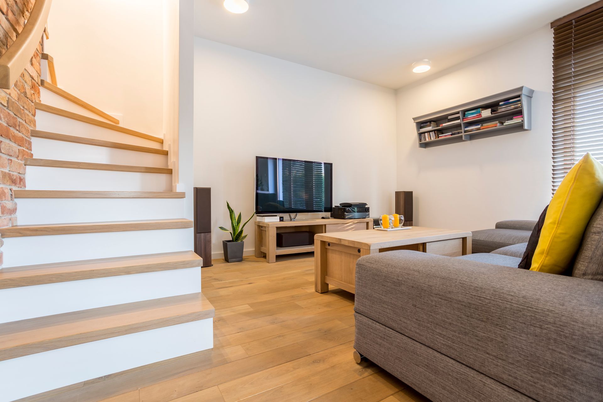 new stairs installed in basement 