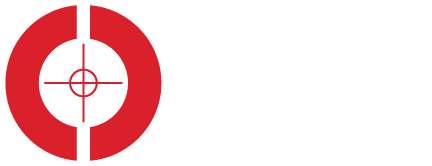 The logo for coyles pest control longview has a target in the middle of it.