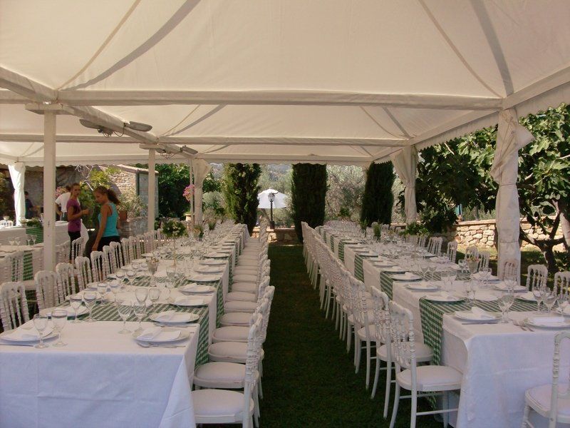 copertura per matrimonio all'aperto