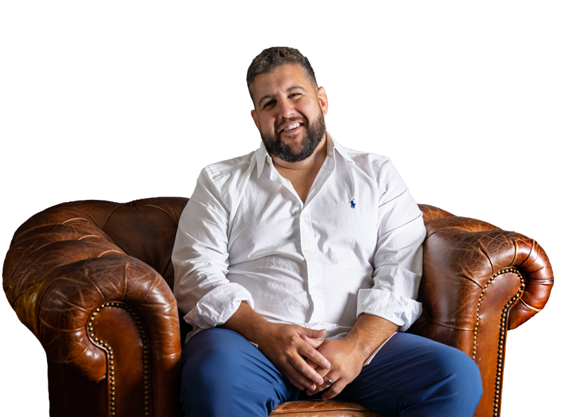 Lanson Partners team posing for a picture while sitting at a table