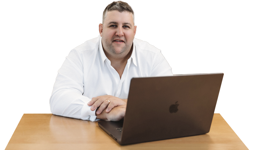 Lanson Partners team posing for a picture while sitting at a table