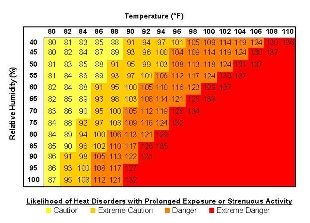 Temperature with heat disorders