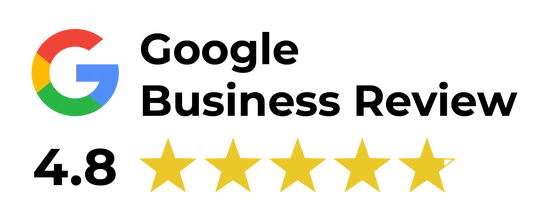 4.8 stars on Google business reviews