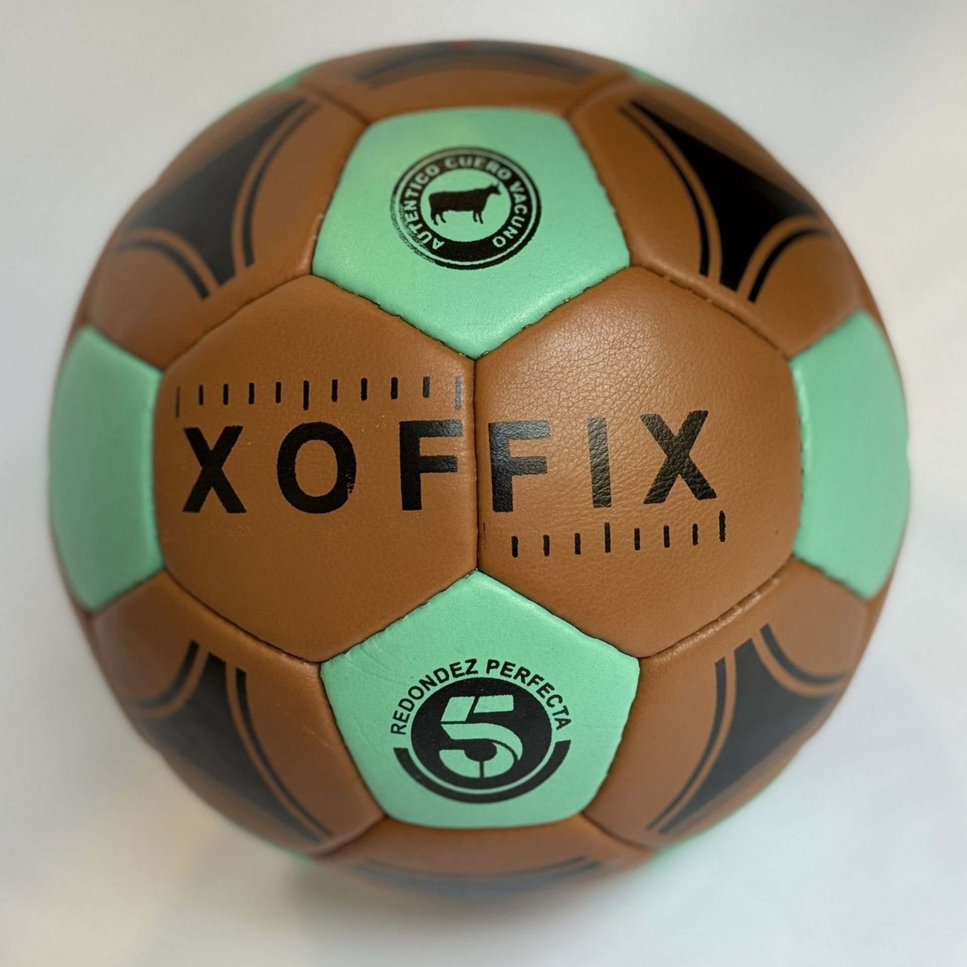 Pelota de cuero I EDICION LIMITADA I MARRON C/VERDE