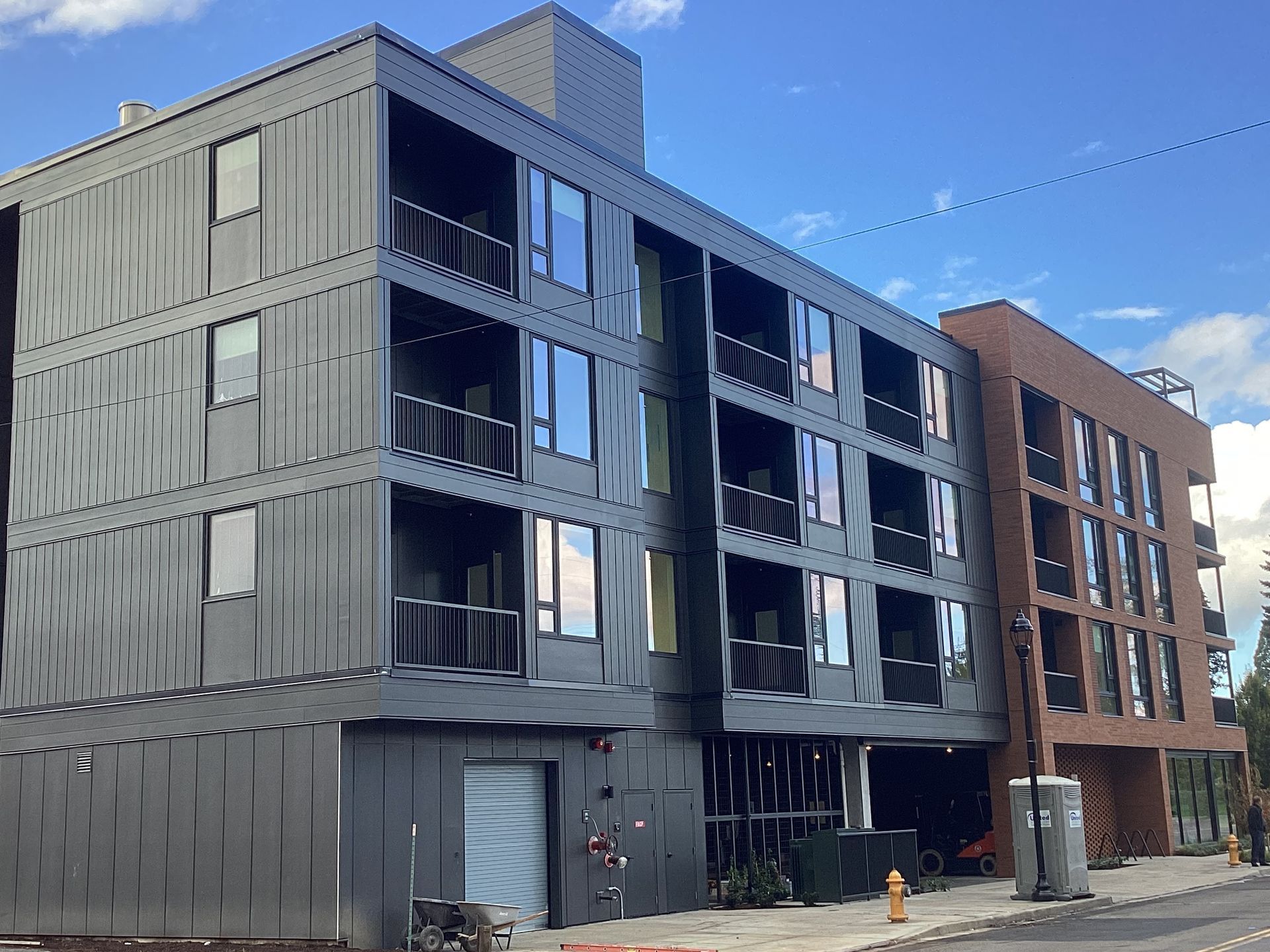 A large building with a lot of windows and balconies