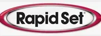 Rapid Set logo in black text within a red and white oval.