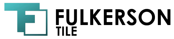 Logo of Fulkerson Tile, featuring a teal geometric design and black text.