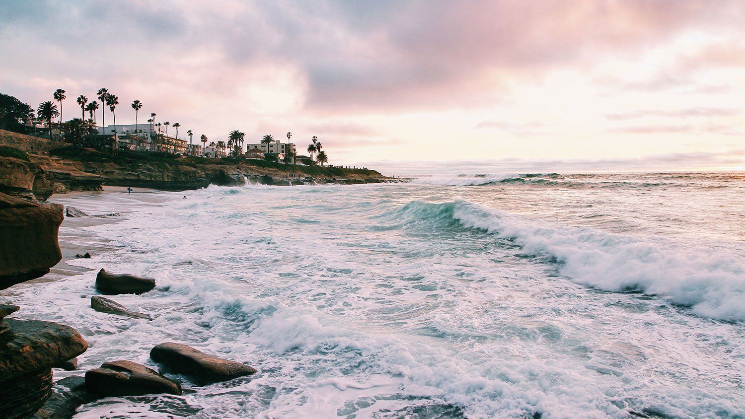 Scenic Southern California coastline in San Diego