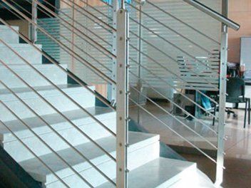 Baranda en acero inoxidable.
