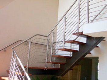 Baranda en acero inoxidable.