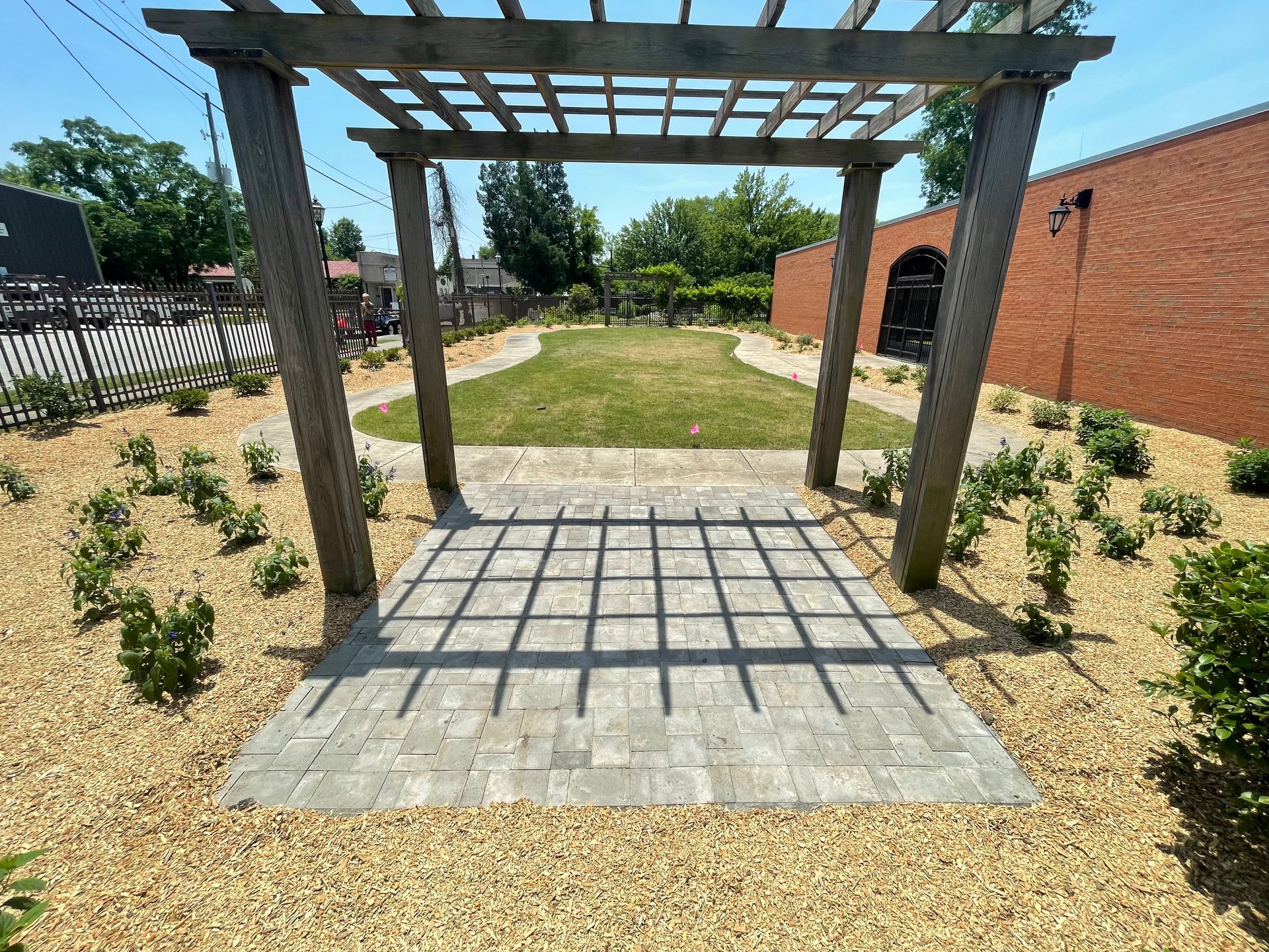 Backyard landscaping install