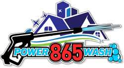 A logo for a company called  865 power wash