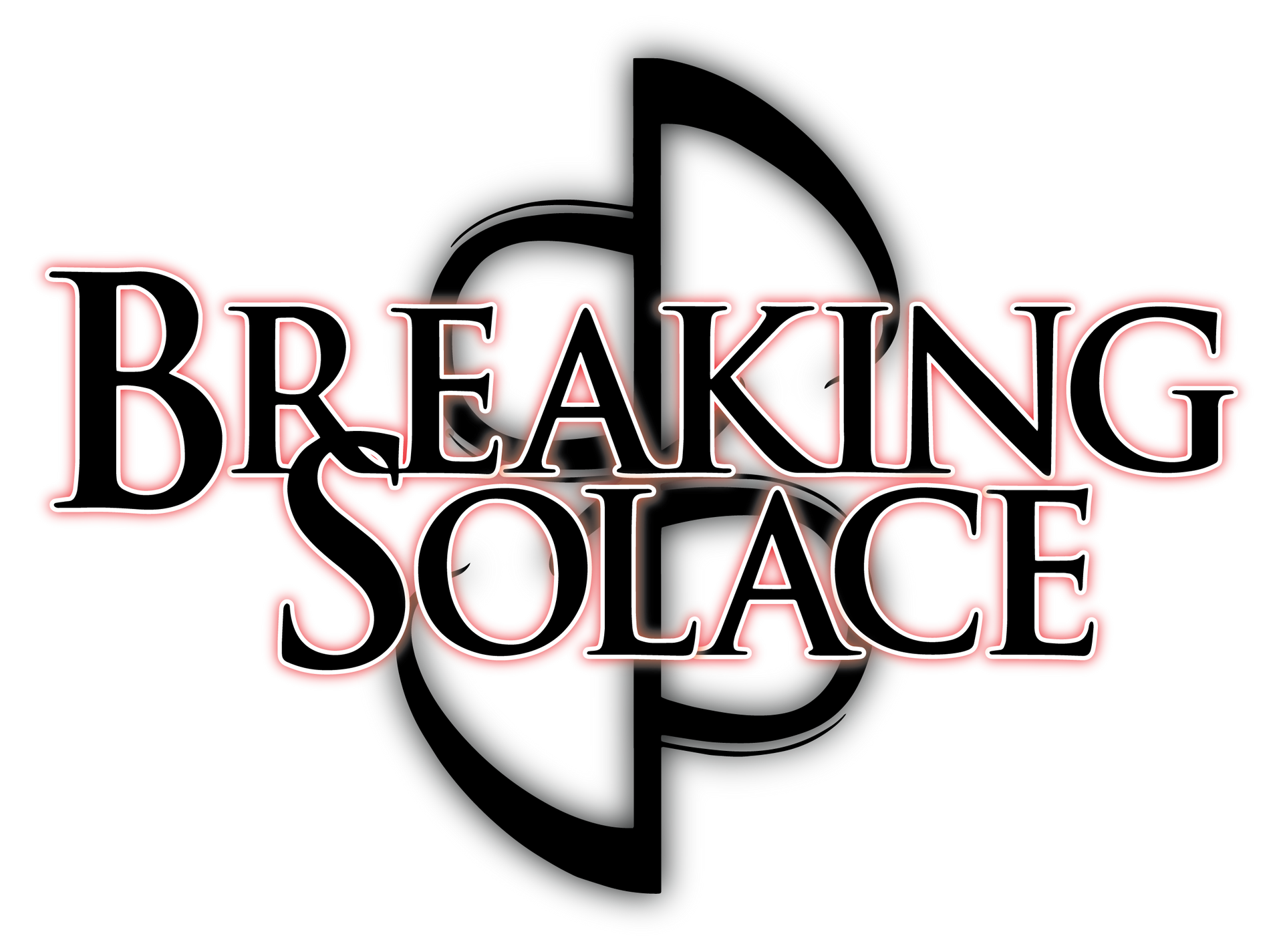 A logo for breaking solace is shown on a white background
