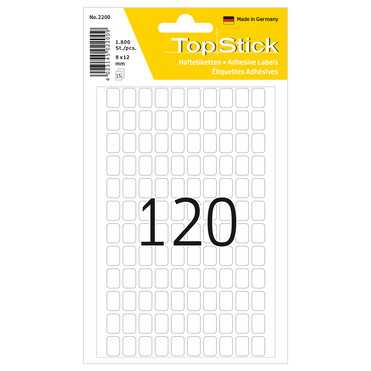 etiquetas permanentes topstick ref.2200