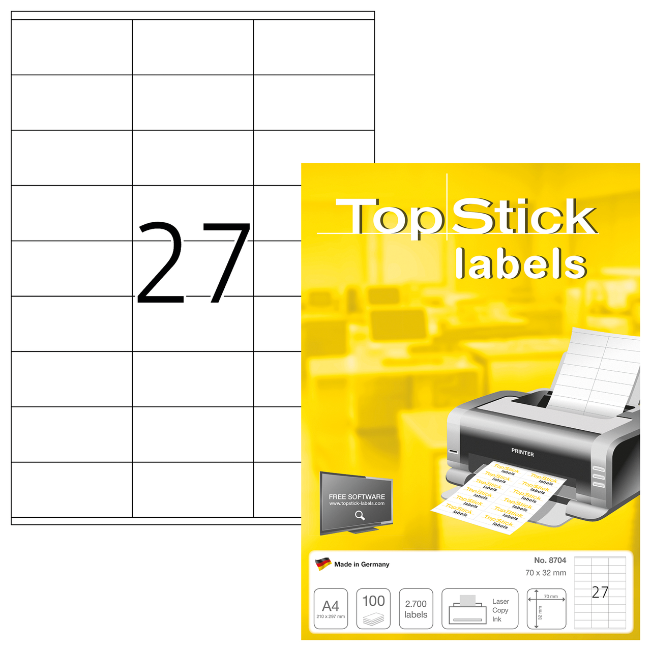 etiquetas a4 topstick ref.8704