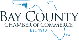 The logo for the bay county chamber of commerce