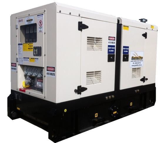 A white and black generator with the number 14 on it -  Davidson's Electrical In Parkhurst, QLD