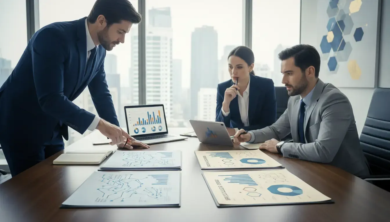 Agência de SEO para e-commerce com sua equipe de especialistas analisando gráficos e métricas 