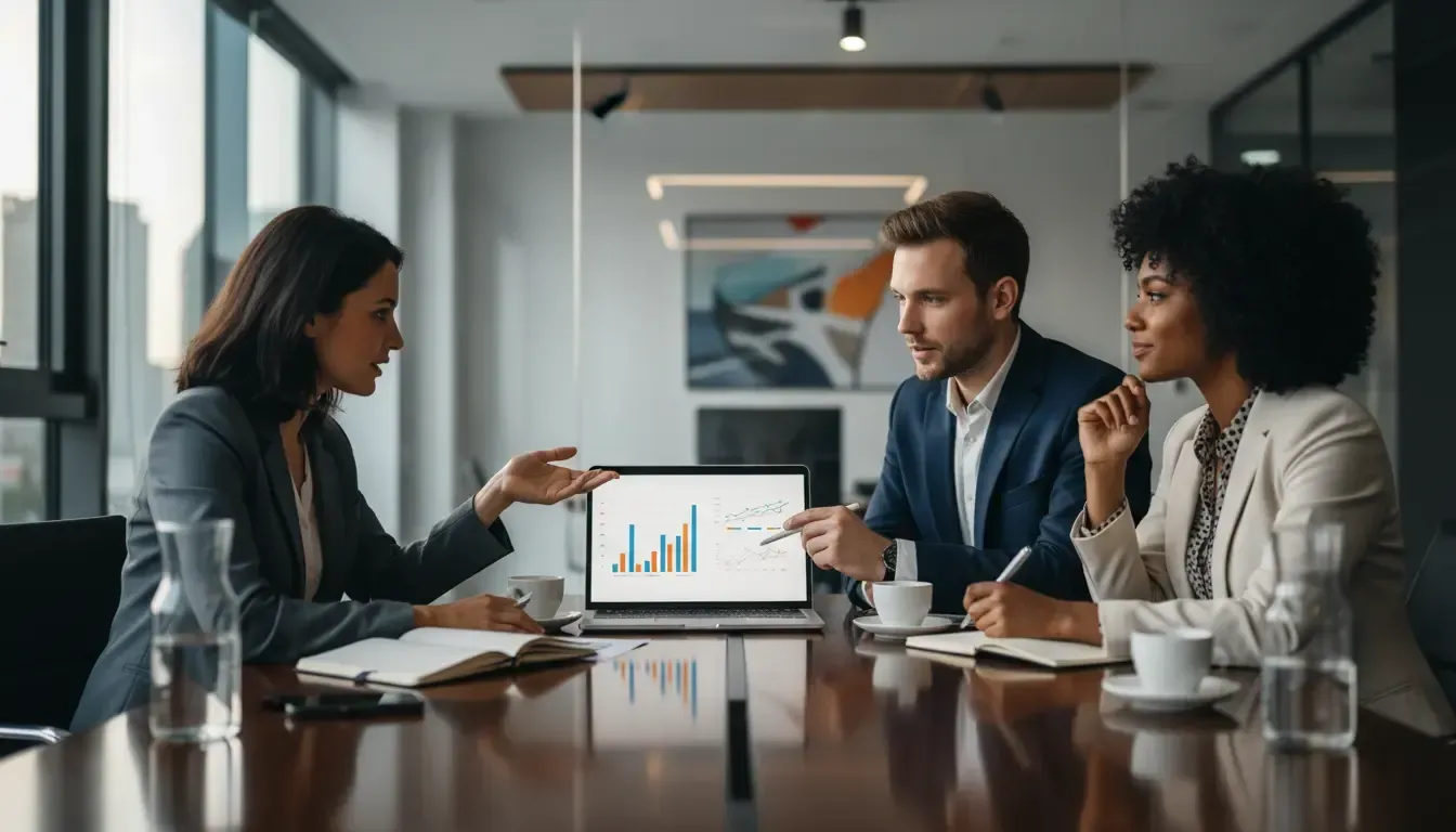 Equipe decidindo contratar uma agência de marketing digital para e-commerce