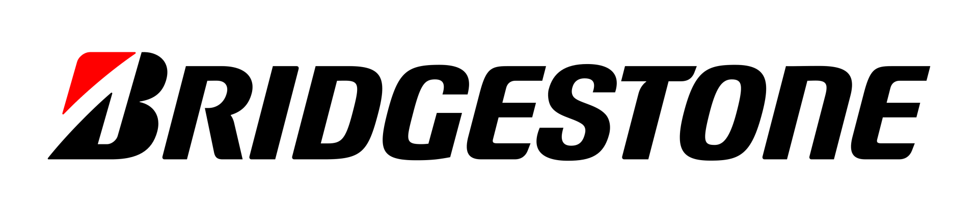 Bridgestone logo with a red and black stylized B followed by 