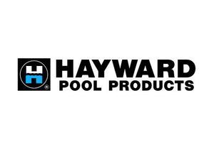 Hayward Pool Products logo with a black square icon containing a blue H and the brand name in black text.