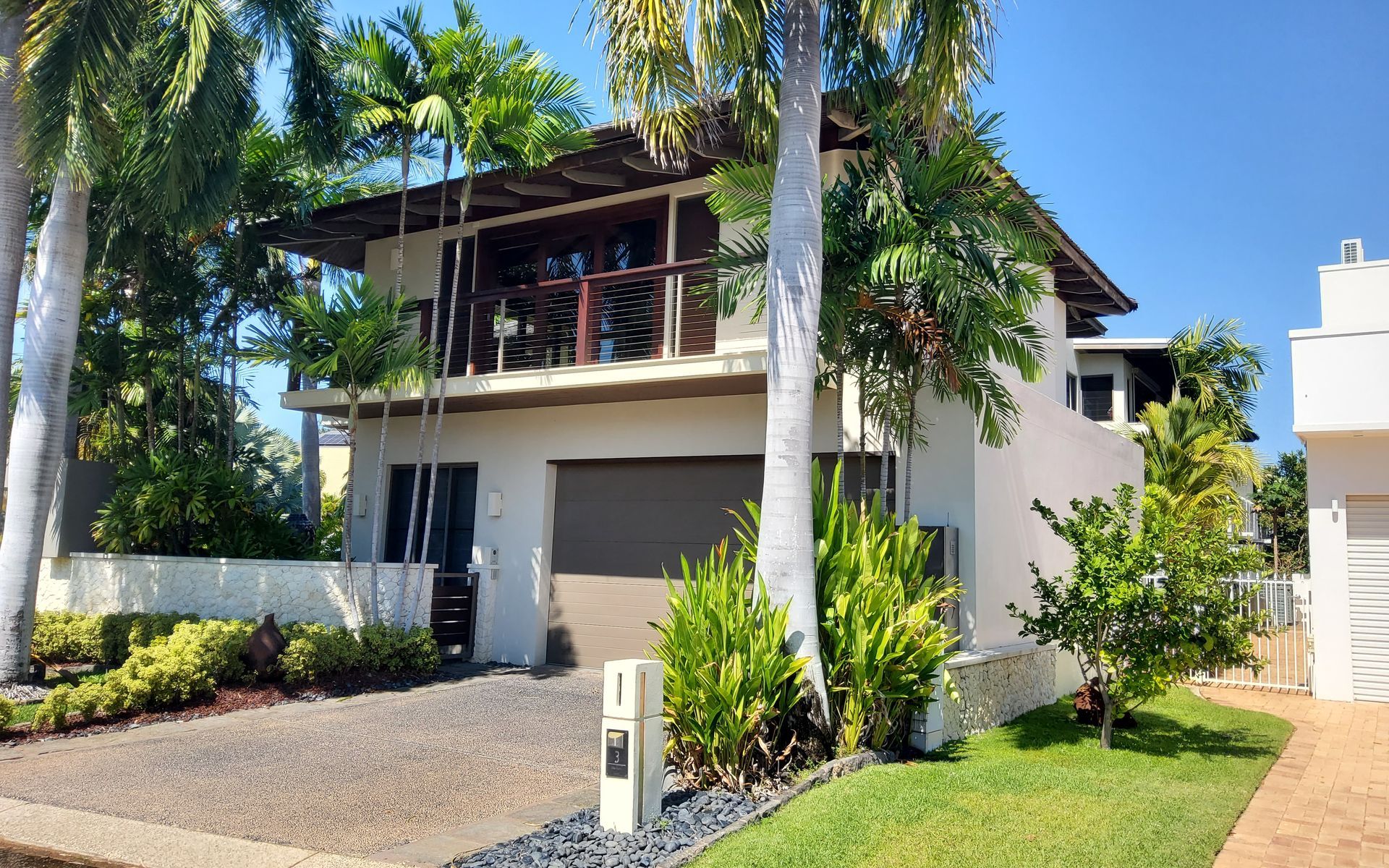 Two-story Modern House With Brown Garage Door — Neil Griffiths Rendering in Berry Springs, NT