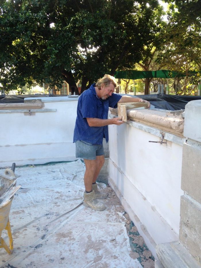 A Construction Worker rendering a wall — Neil Griffiths Rendering in Berry Springs, NT