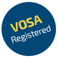 Badge saying VOSA registered