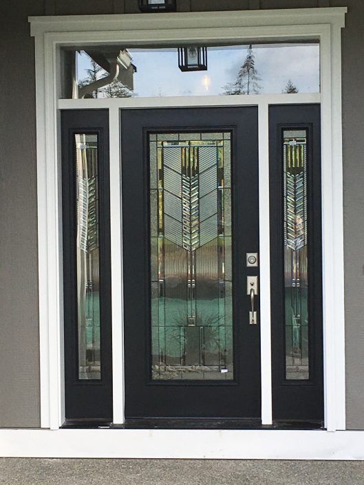 Mahogany Colored Door Design — Olympia, WA — Doors Unlimited