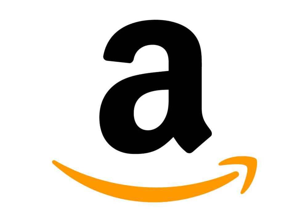 The amazon logo has a yellow arrow pointing to the right.