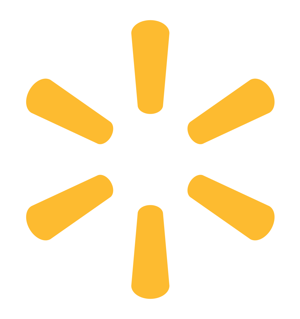 A yellow walmart logo on a white background