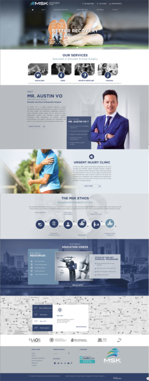 Melbourne Shoulder & Knee recent website design