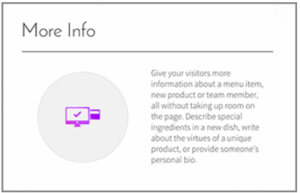 A more info page with a purple computer icon
