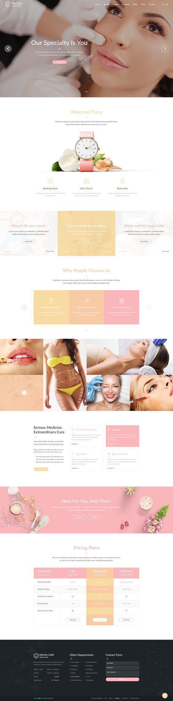 Dental Care website design