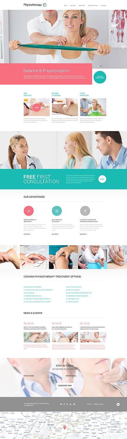 The BMI Clinic, Physiotherapy, website design