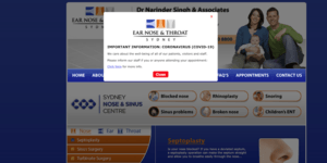 A sydney ear nose and throat centre website