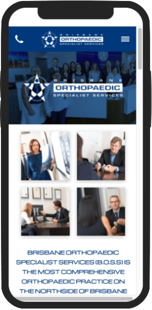 Custom design for Orthopaedics Practice Website Mobile Version