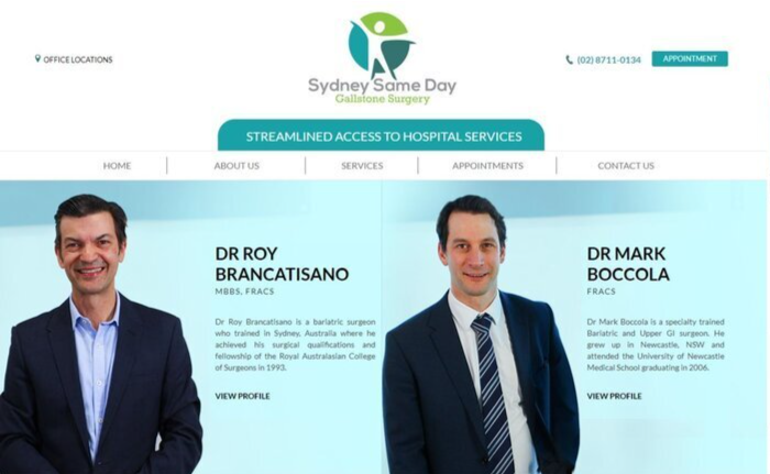 Bariatric surgeon website redesign