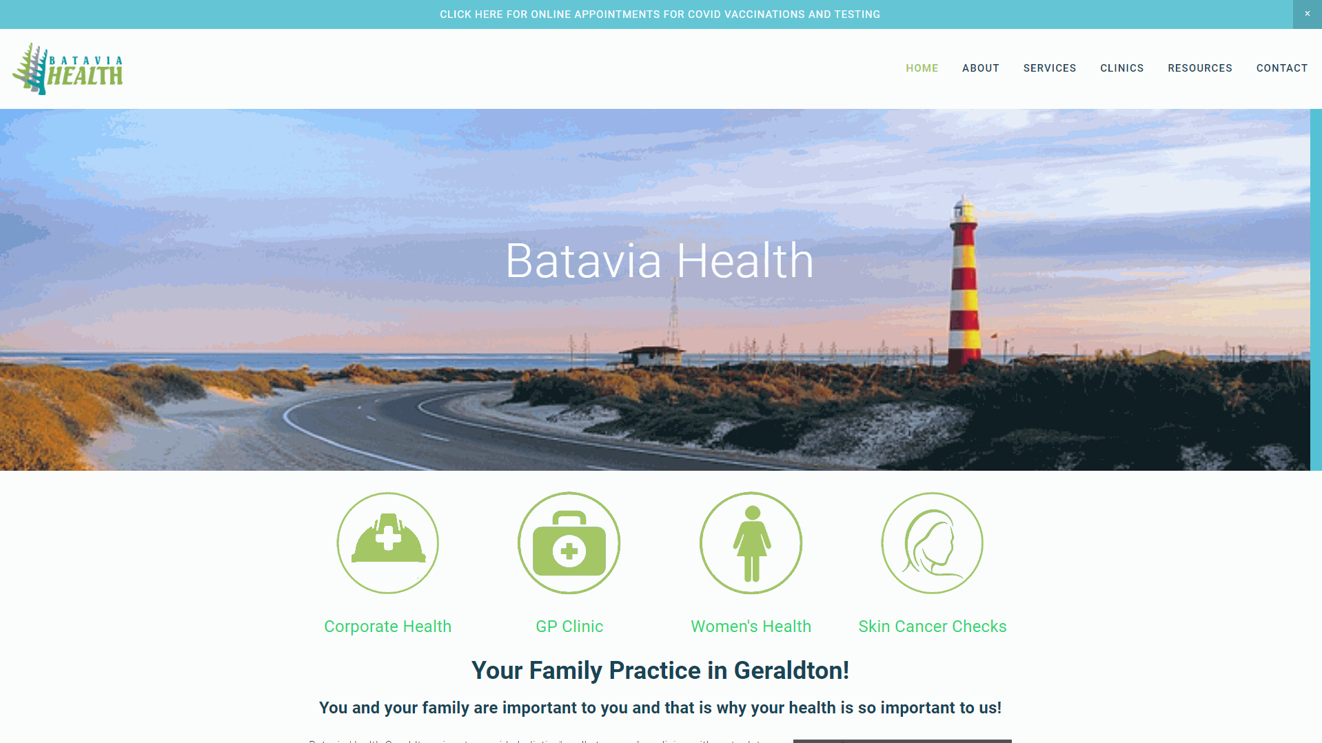 Batavia Health Website Design