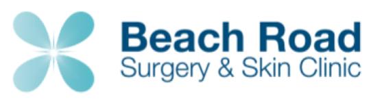 A logo for beach road surgery and skin clinic