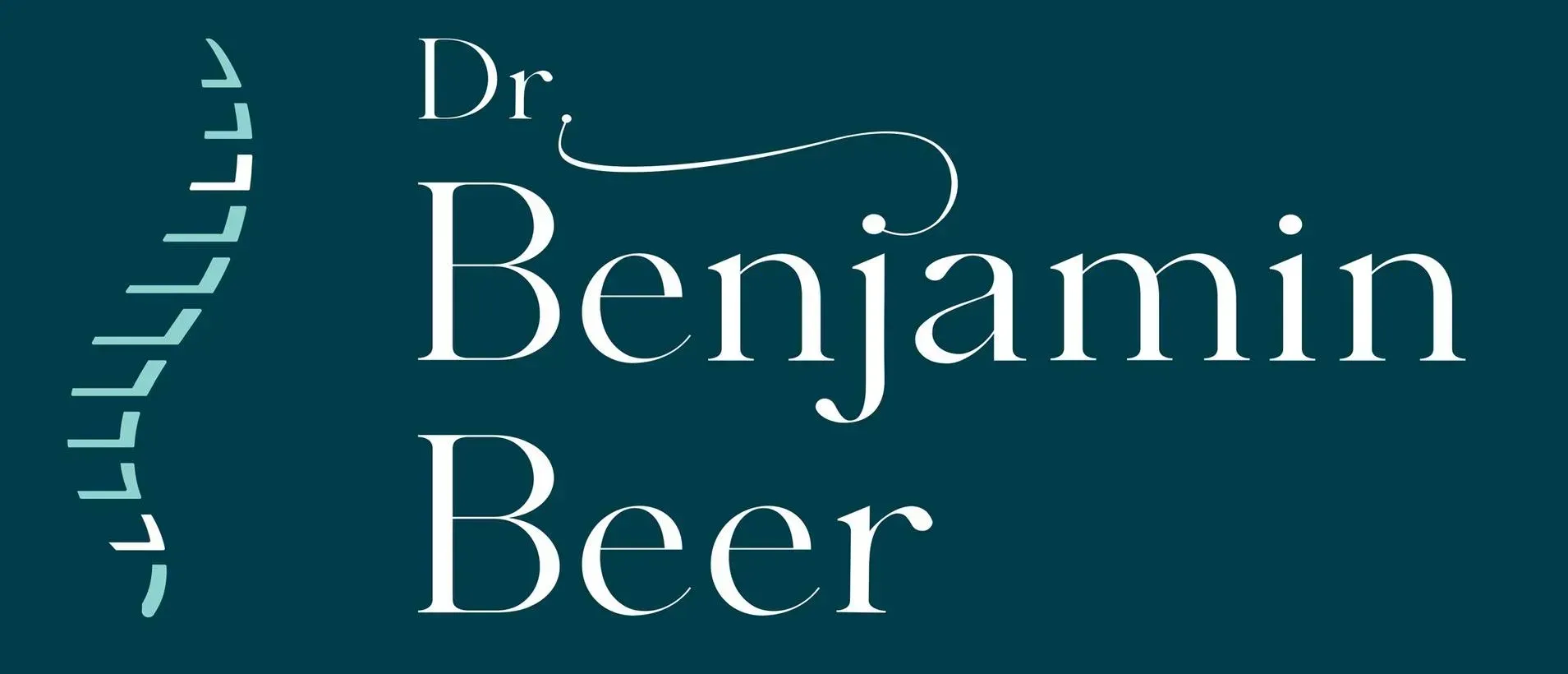 A logo for dr. benjamin beer on a blue background