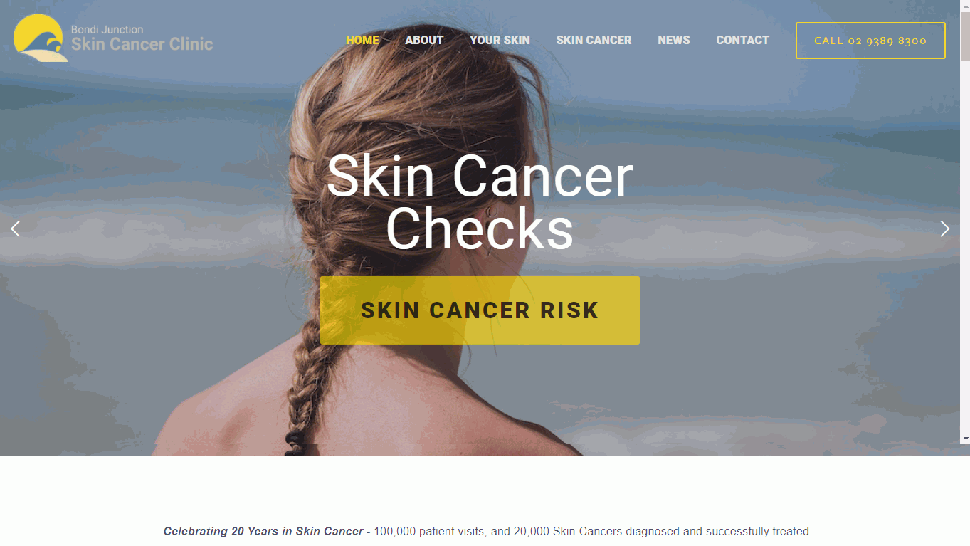 Bondi Junction Skin Cancer  Clinic Website Design
