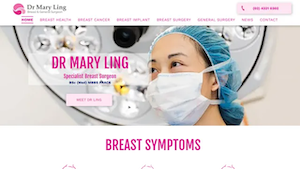 Dr Mary Ling, Breast & General Surgeon Website Design