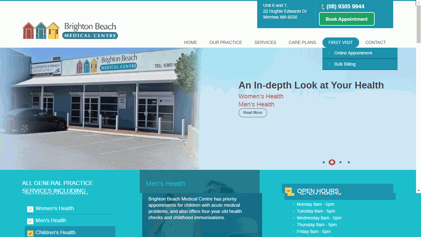 Brighton Beach Medical Centre Website Design
