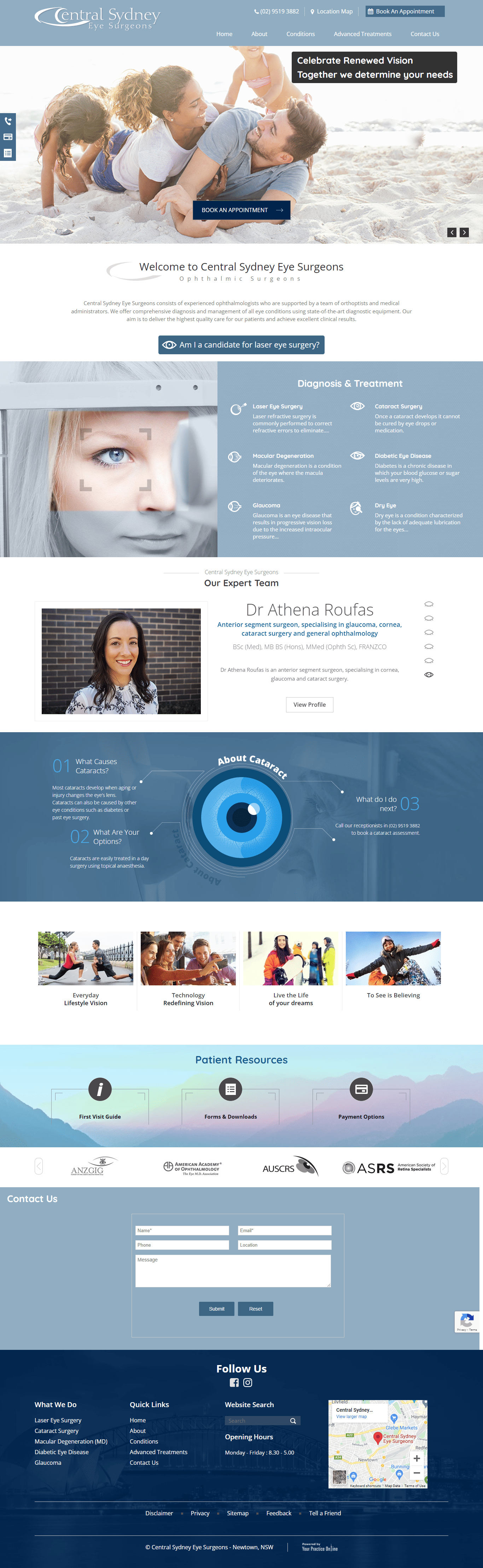 A screenshot of a website with a picture of a person laying on the floor.