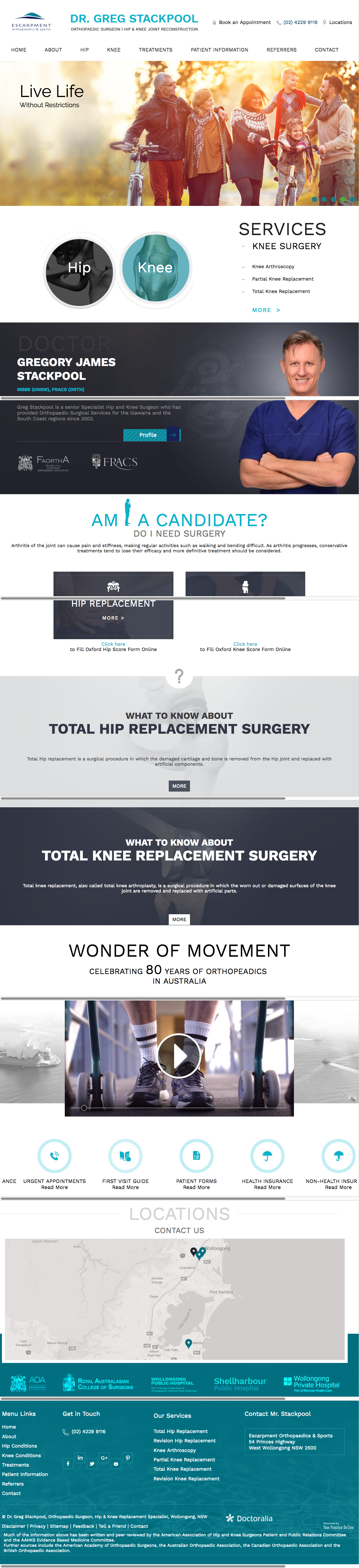 A collage of images of a website with a man standing in the middle.