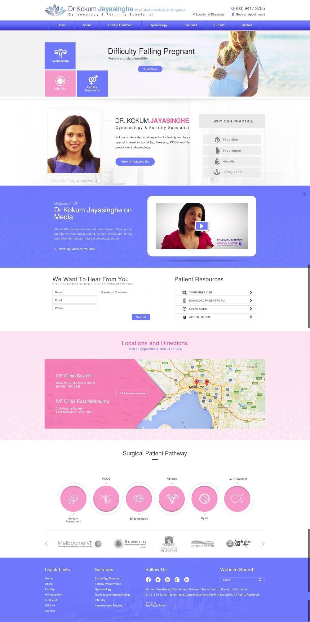 A woman is holding a baby on a website.