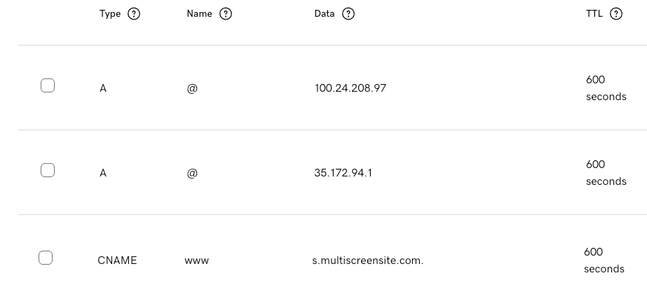 A screenshot of a web page with a few lines of text on it.