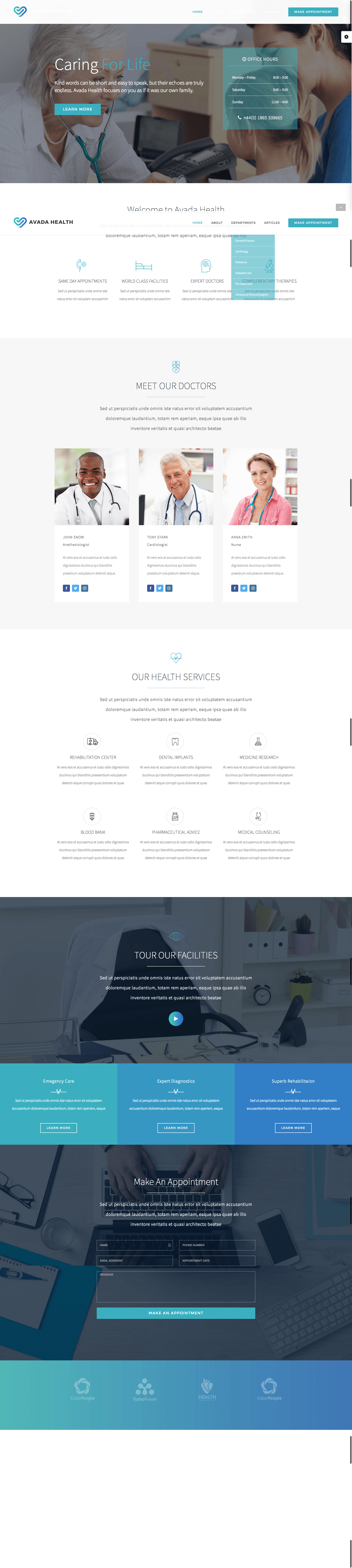 A screenshot of a website showing a variety of colors and images.