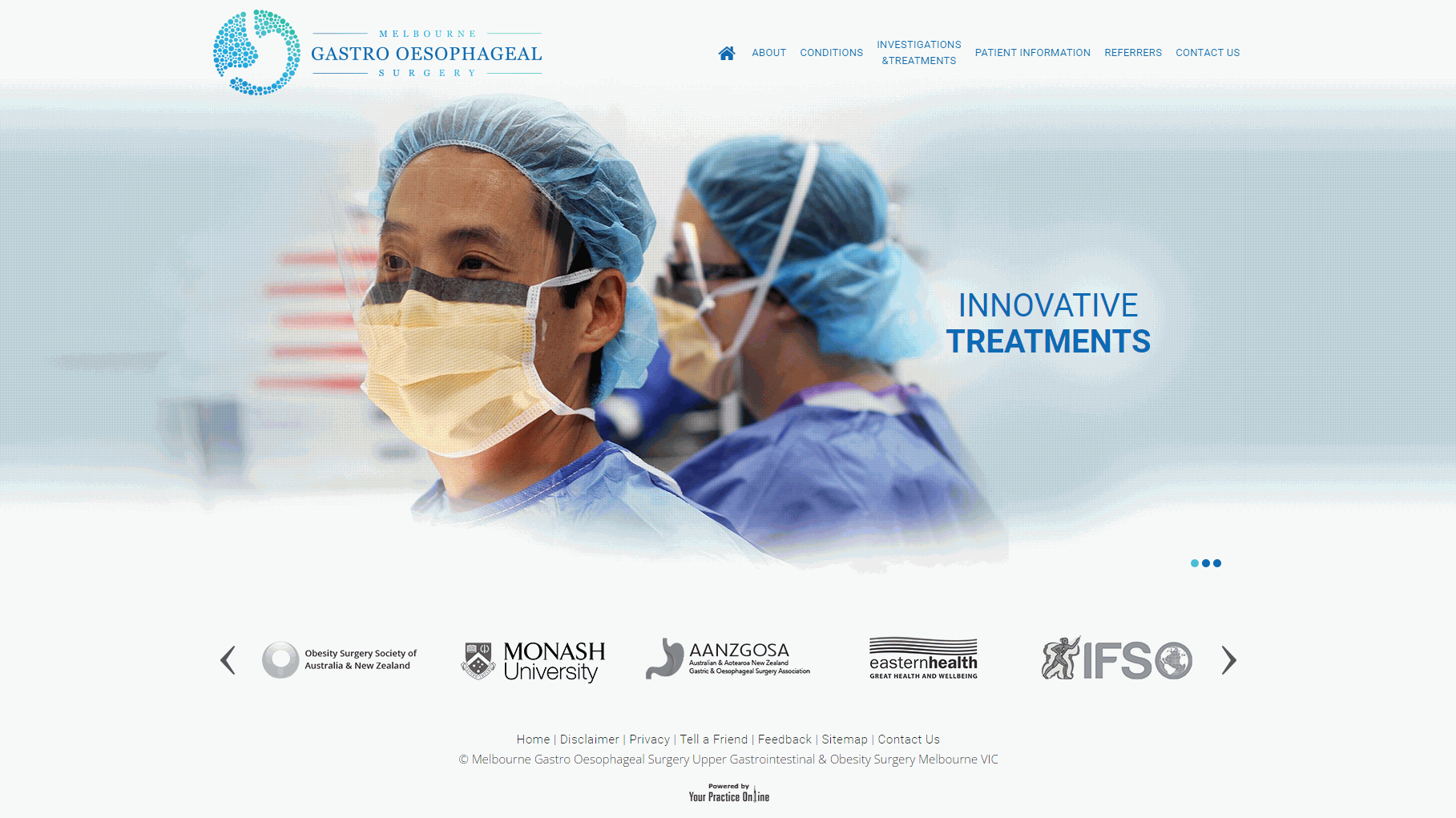 Melbourne Gastro Eosophageal Surgery Website Design